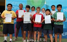 Students at a school in Fiji