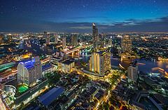 Prachanart Viriyaraks (Flickr) Commercial buildings in Bangkok, where business gets done.