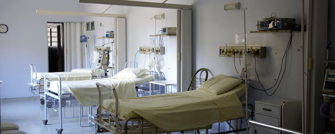 Hospital beds stock image from Pixabay