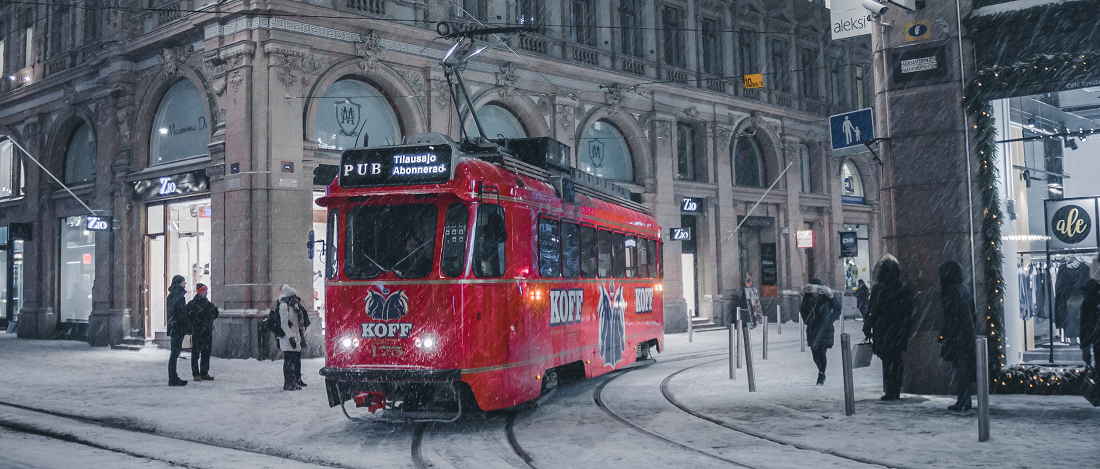 Tram in Helsinki by Alexandr Bormotin