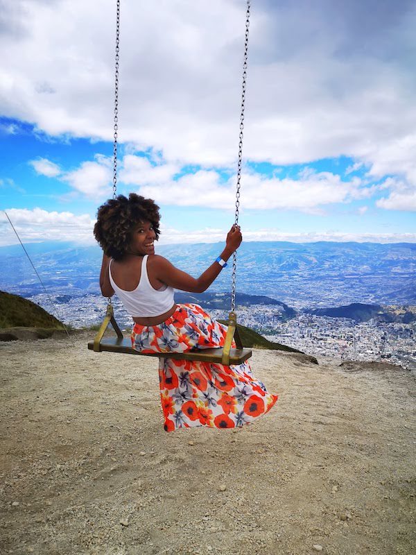 "Mimi on hilltop swing"