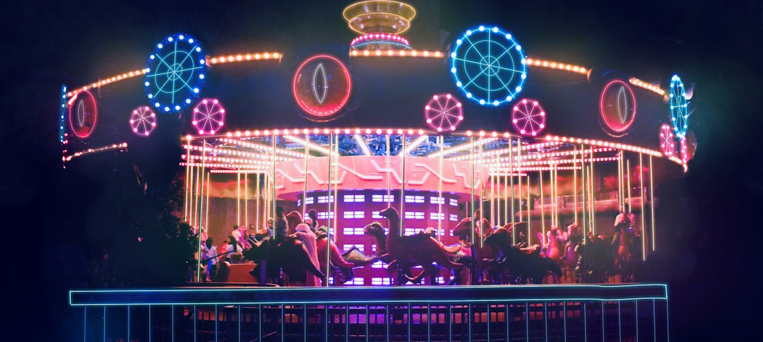 Neon Merry-Go-Round