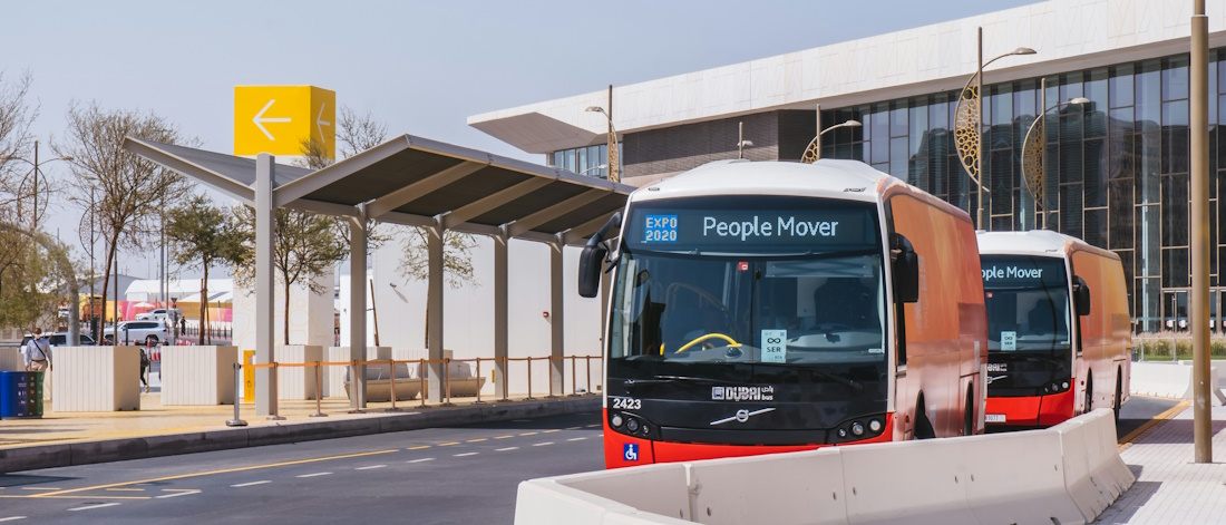 buses parked at a bus stop