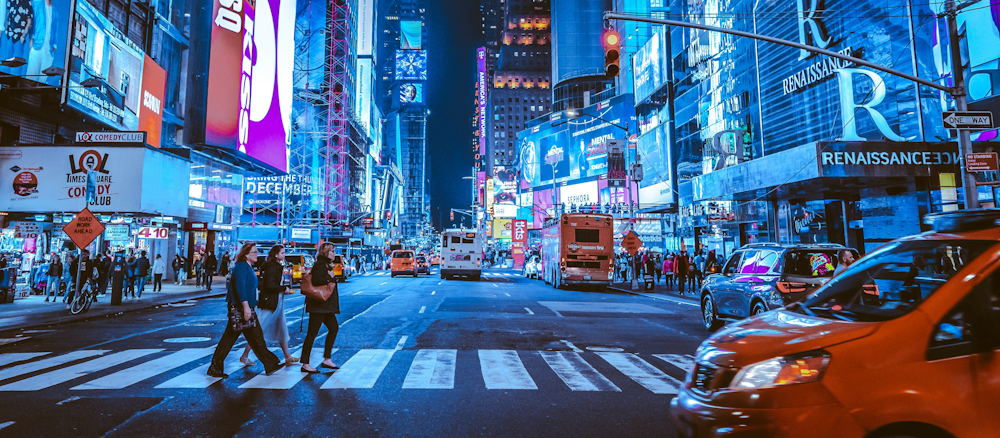 Times Square in New York at Night by Andreas Niendorf on Unsplash
