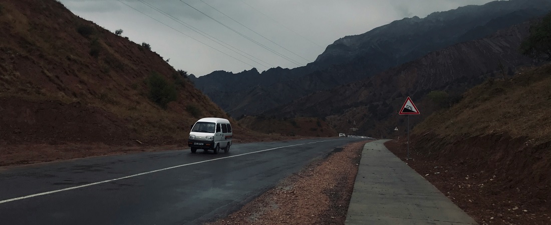 Driving in a mountainous region by Jim Halpert