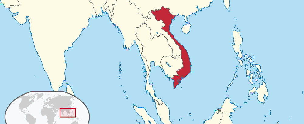 "Vietnam in its region" by TUBS, via Wikimedia Commons, licensed under CC BY-SA 3.0.
