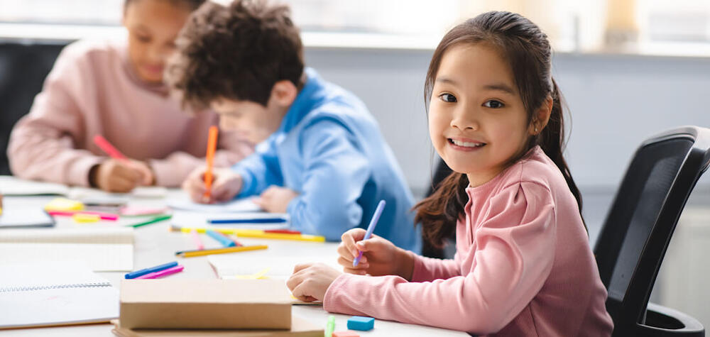 Schoolchildren in class