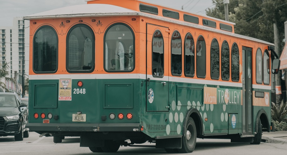 Trolley in Miami by Ronny London